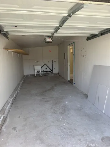 a view of a garage