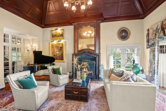 12359 Farr Ranch Road Saratoga, CA 95070 - Photo 9 of 51 a living room with furniture and a chandelier