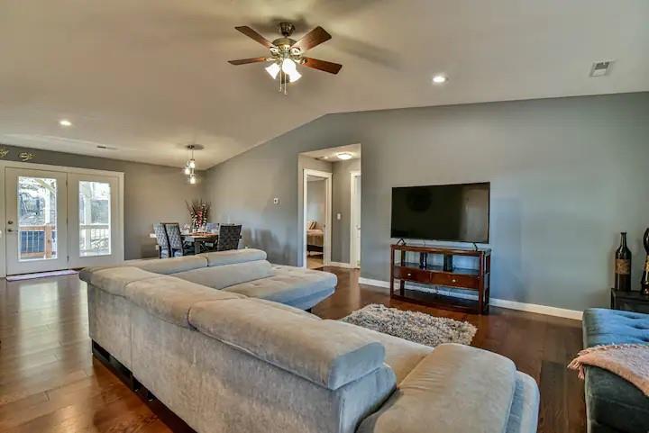 664 Old Fort Road Fairview, NC 28730 - Photo 6 of 20 a bedroom with a bed and a flat screen television