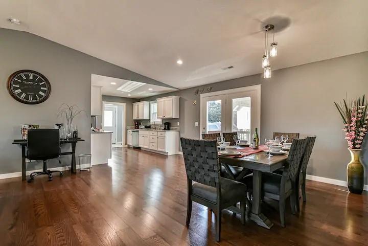 664 Old Fort Road Fairview, NC 28730 - Photo 7 of 20 a view of a dining room with furniture and wooden floor