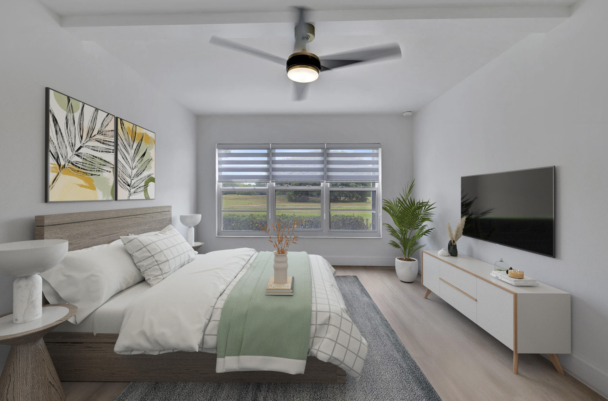 3100 North Palm Aire Drive, Unit 106 Pompano Beach, FL 33069 - Photo 13 of 42 a living room with furniture and a flat screen tv