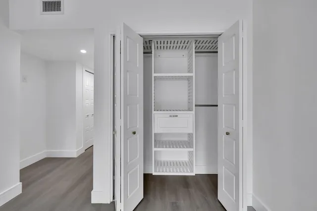 wooden floor in a gallery