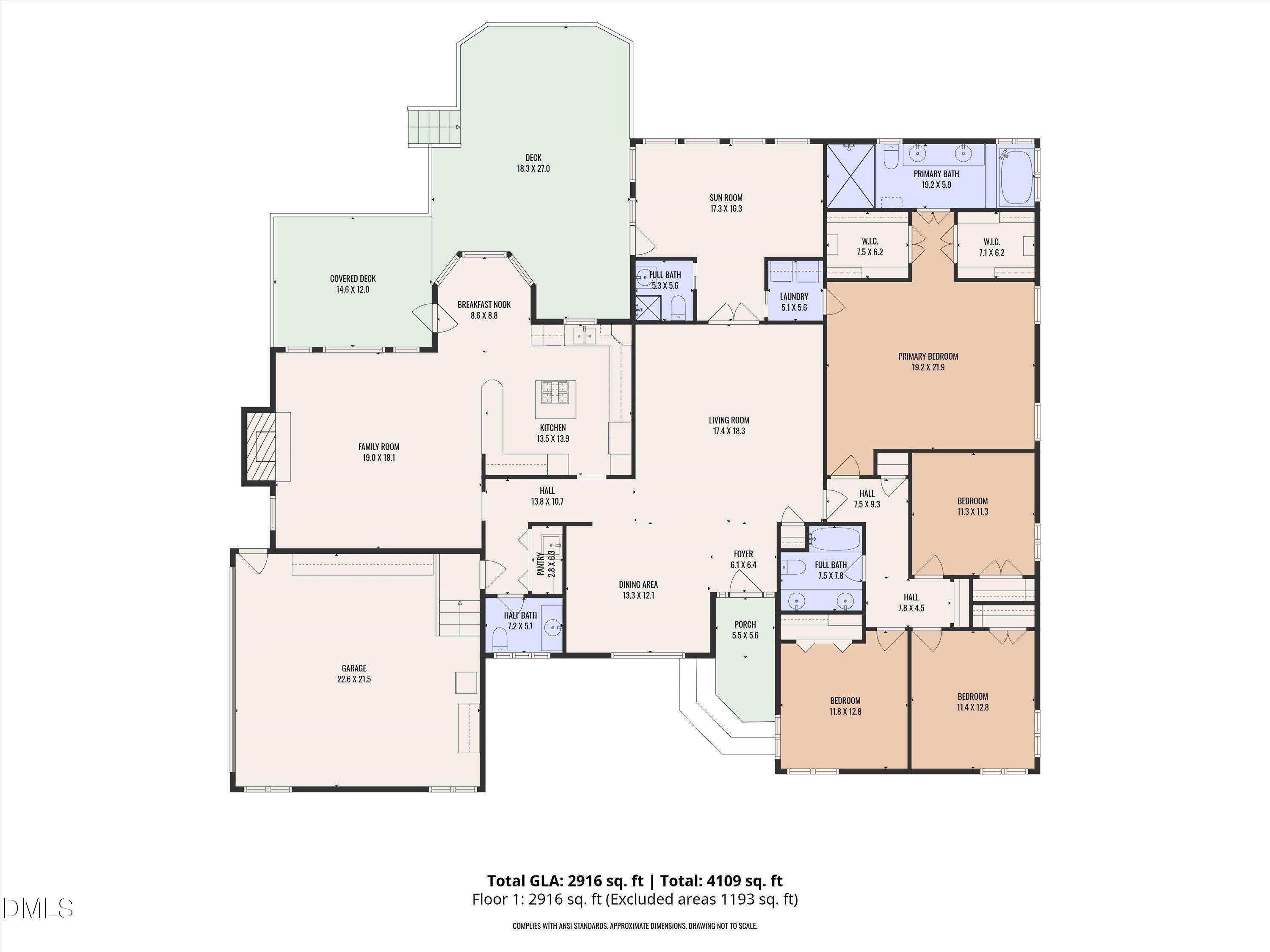 10029 Old Warden Road Raleigh, NC 27615 - Photo 62 of 62 10029 Old Warden Floorplan