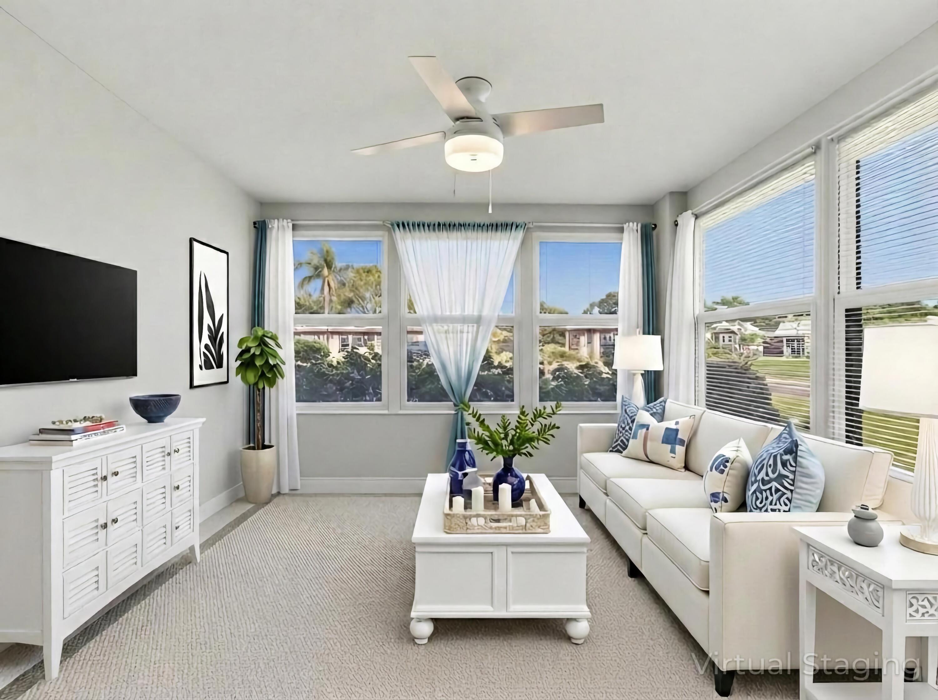 270 High Point Boulevard, Unit A Boynton Beach, FL 33435 - Photo 15 of 44 a living room with furniture and a flat screen tv