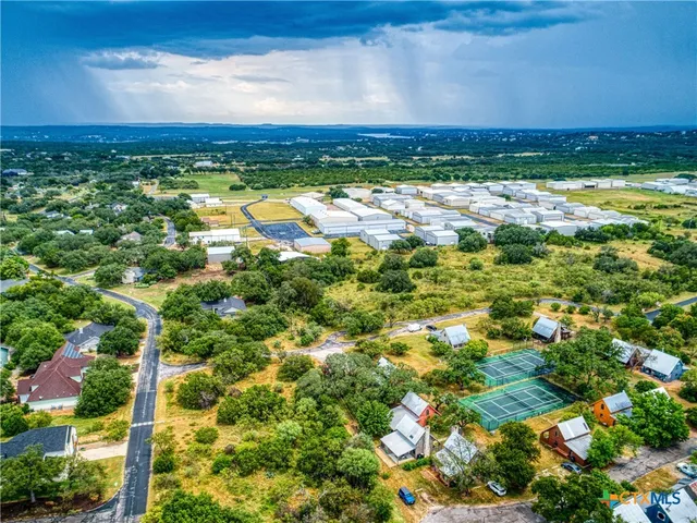 a view of a lake with a city view