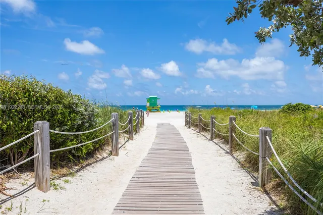 a view of a wooden bridge