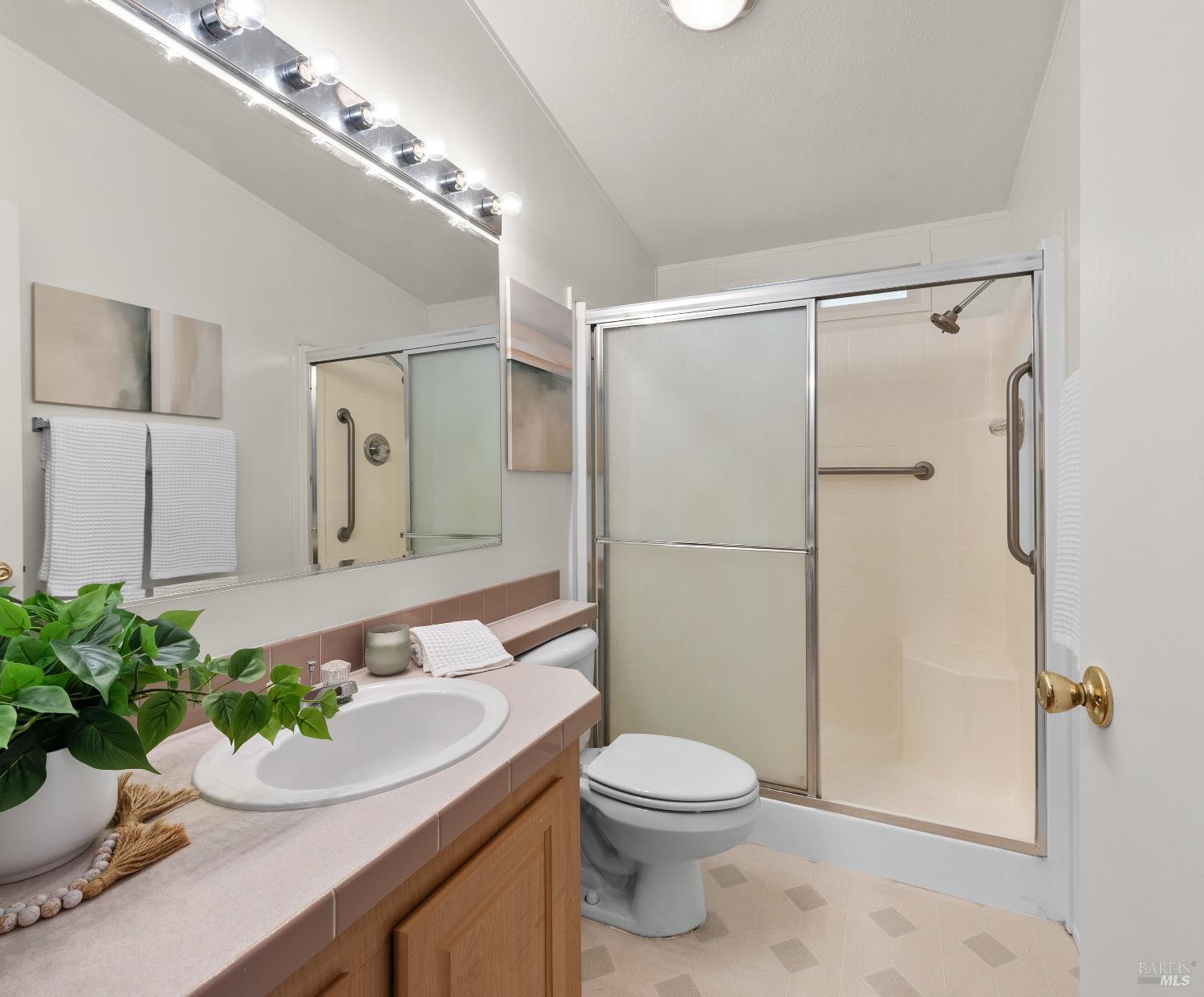 5754 Lois Avenue Santa Rosa, CA 95403 - Photo 16 of 23 a bathroom with a sink a toilet and shower