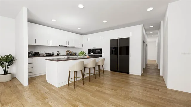 a view of a lake and mountain