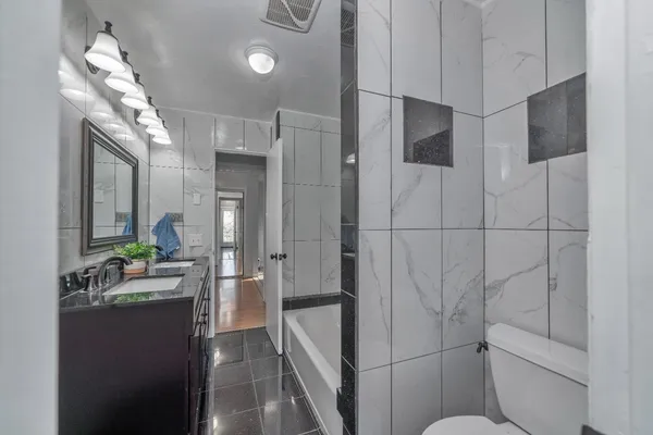 a view of a outdoor space with wooden floor