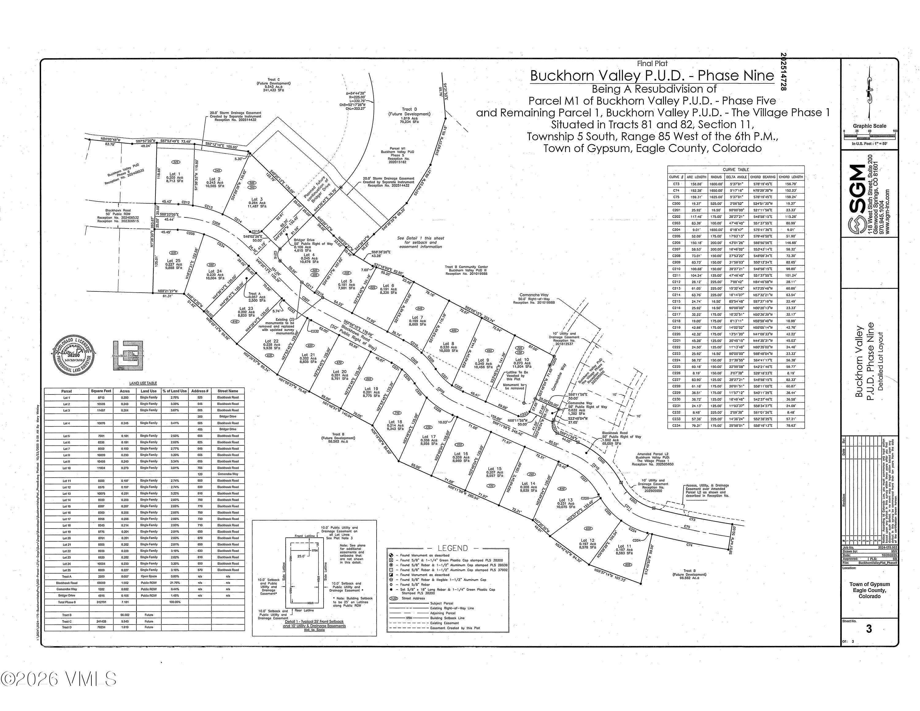 645 Blackhawk Road Gypsum, CO 81637 - Photo 4 of 37 Buckhorn Valley Phase 9 Plat-Recorded