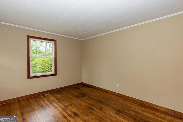 an empty room with a window