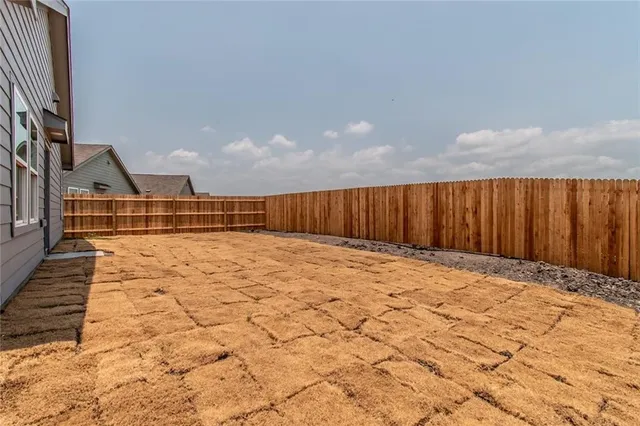 a backyard of a house