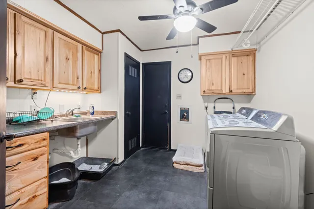 a room with storage and utility