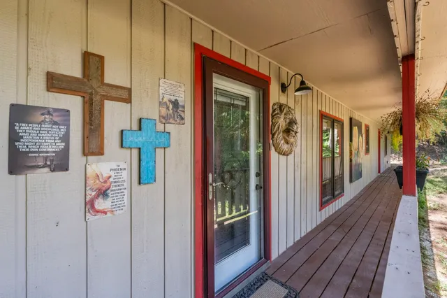 a view of a house with a street