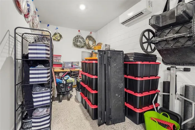 a view of storage and utility room