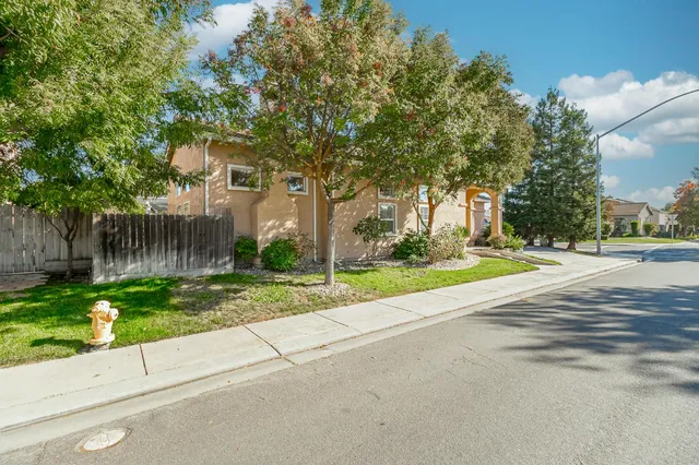 a view of backyard with green space