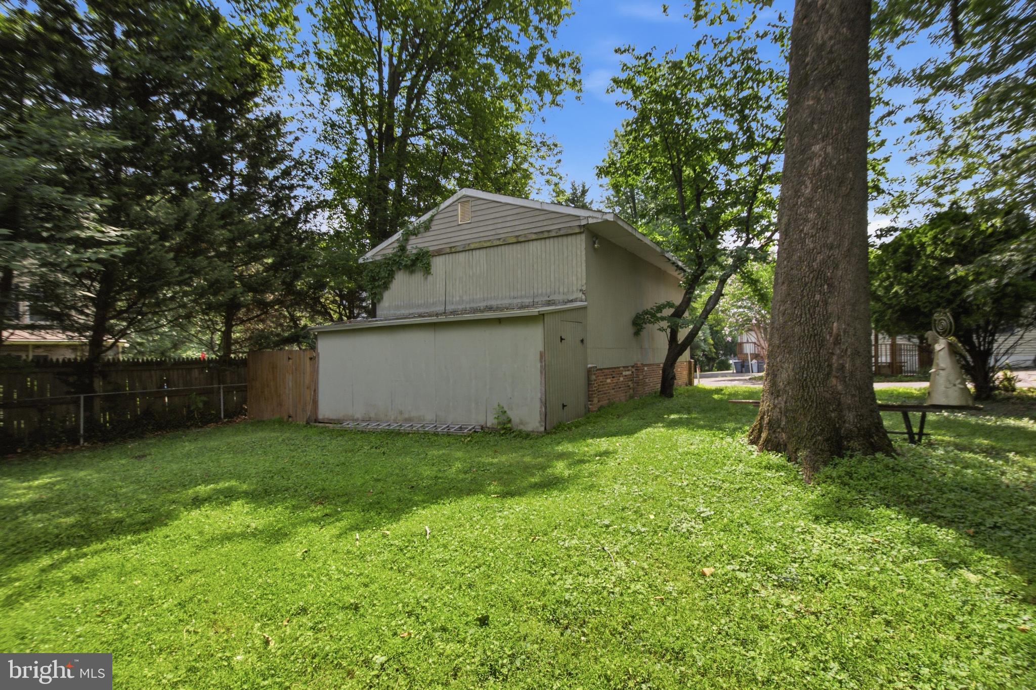 511 Malcolm Road Northwest Vienna, VA 22180 - Photo 12 of 16 a view of a backyard with a small cabin and a large tree