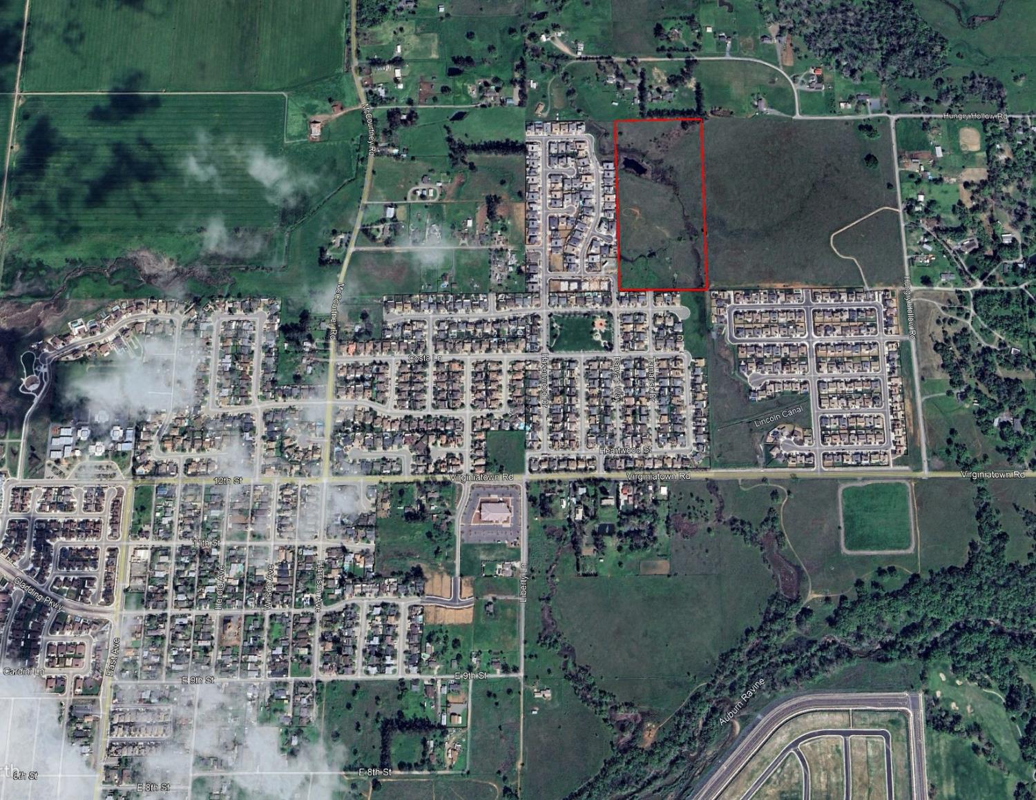 an aerial view of a houses