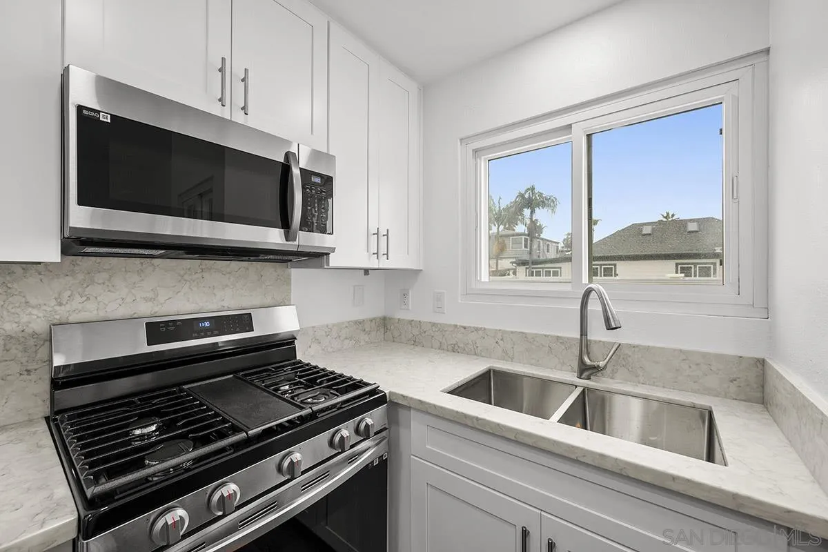 2742 A Street, Unit 202 San Diego, CA 92102 - Photo 10 of 22 a kitchen with a stove and a microwave