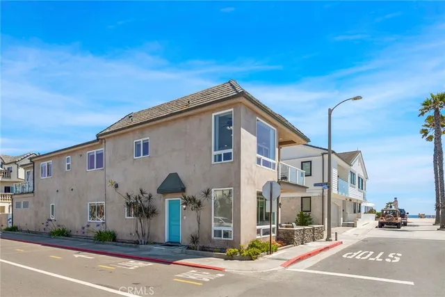 a front view of a building with street view
