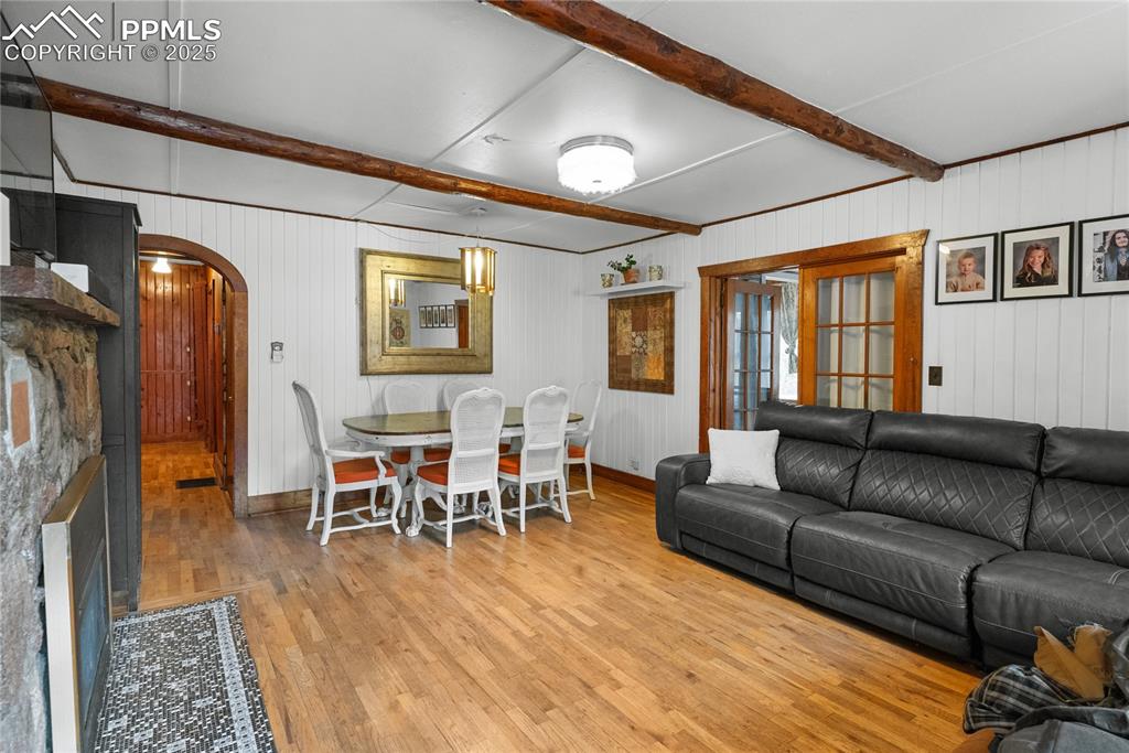 9270 Picabo Road Cascade, CO 80809 - Photo 6 of 31 a living room with furniture and a wooden floor