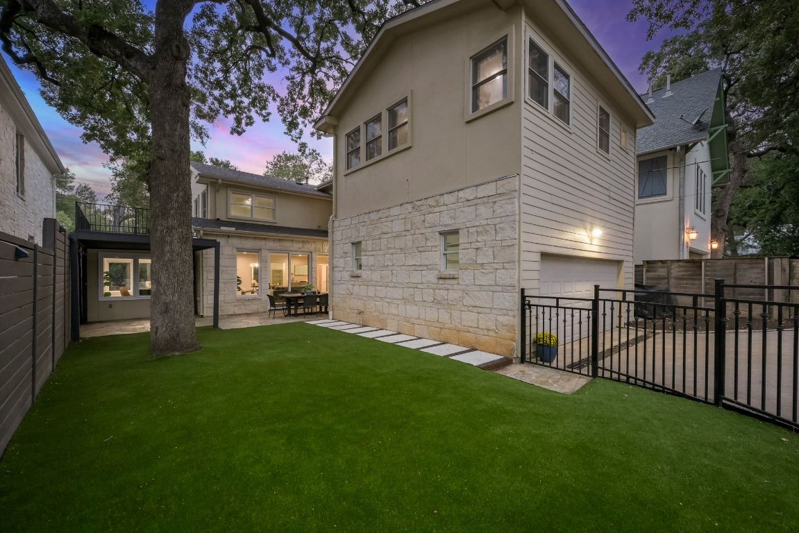 3210 Enfield Road Austin, TX 78703 - Photo 27 of 31 Complete fenced back yard-Two car garage