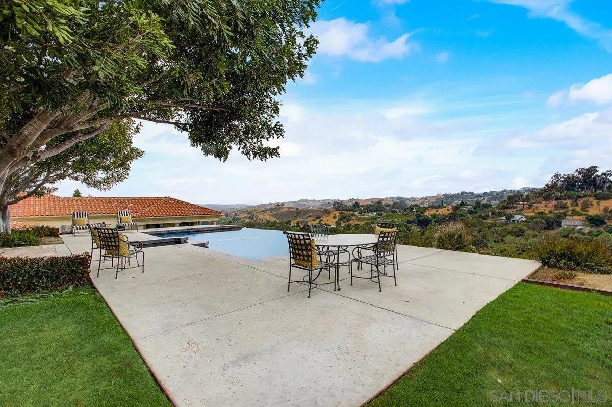 4349 Fallsbrae Road Fallbrook, CA 92028 - Photo 39 of 68 a view of a terrace with a garden and trees