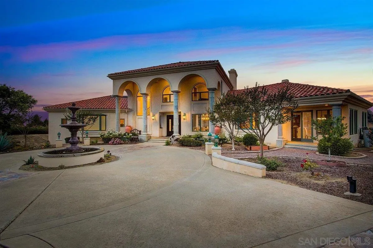4349 Fallsbrae Road Fallbrook, CA 92028 - Photo 4 of 68 a view of a house with outdoor space and a car parked in front of it