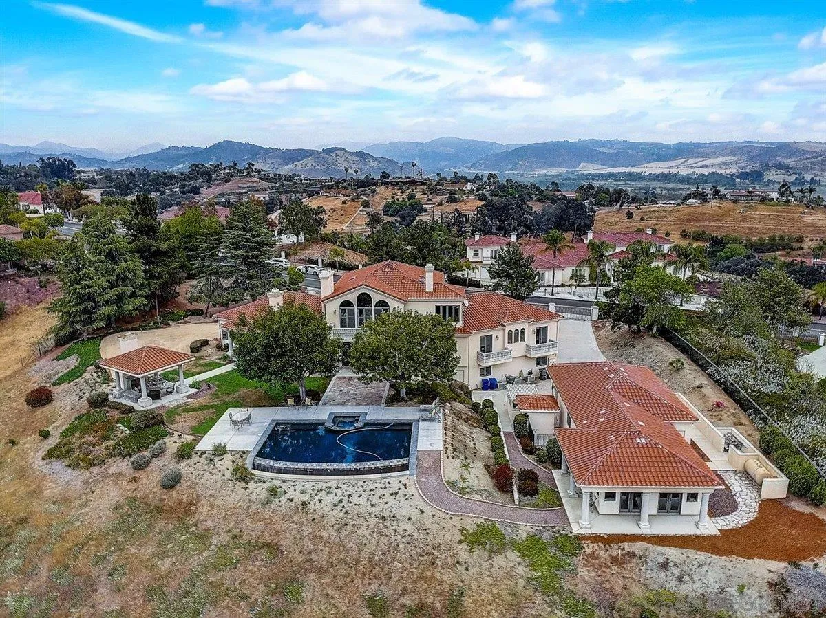 4349 Fallsbrae Road Fallbrook, CA 92028 - Photo 53 of 68 an aerial view of a house with a garden