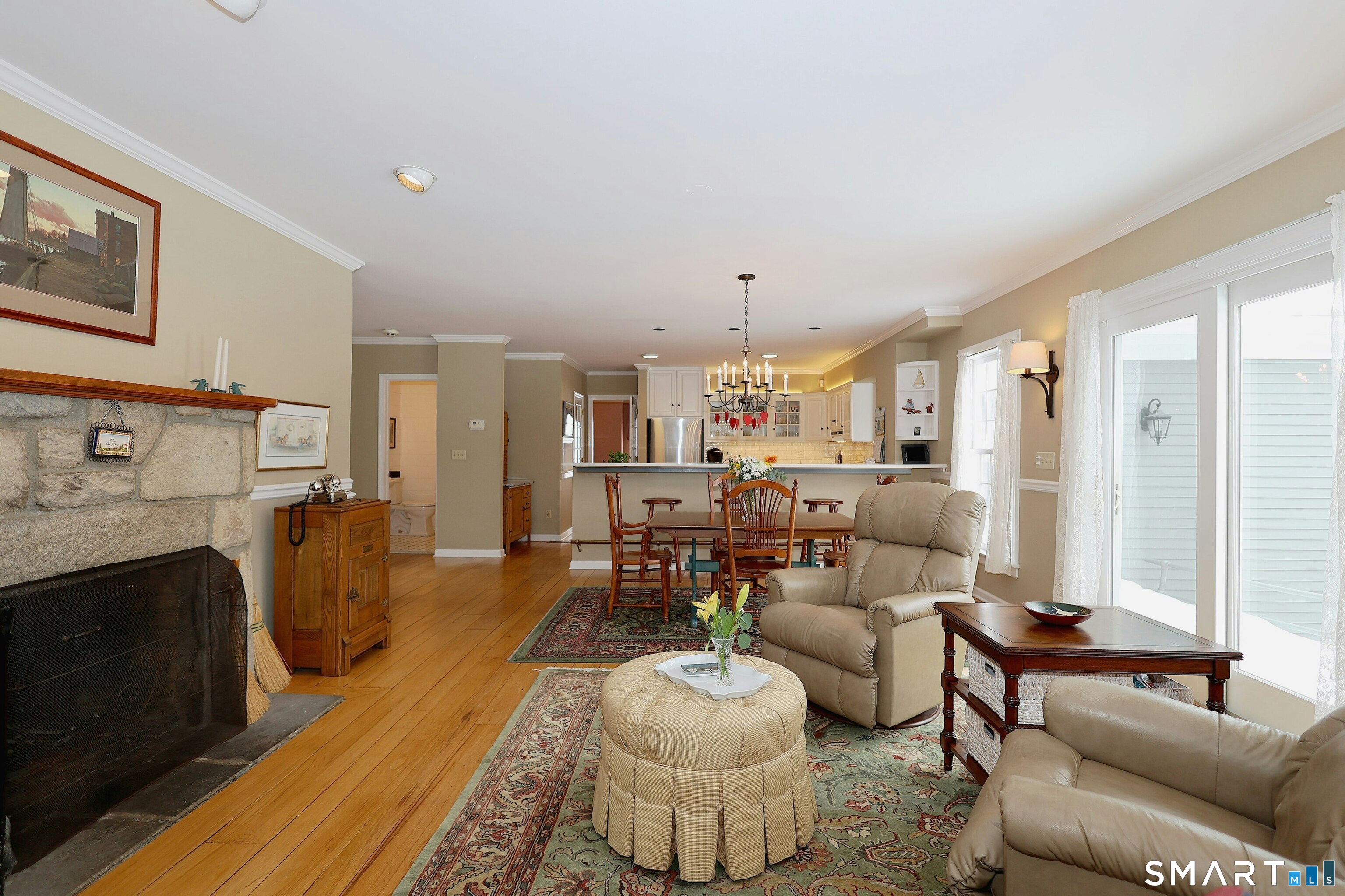 36-40 Fox Run Road Redding, CT 06896 - Photo 14 of 40 a living room with furniture and a fireplace