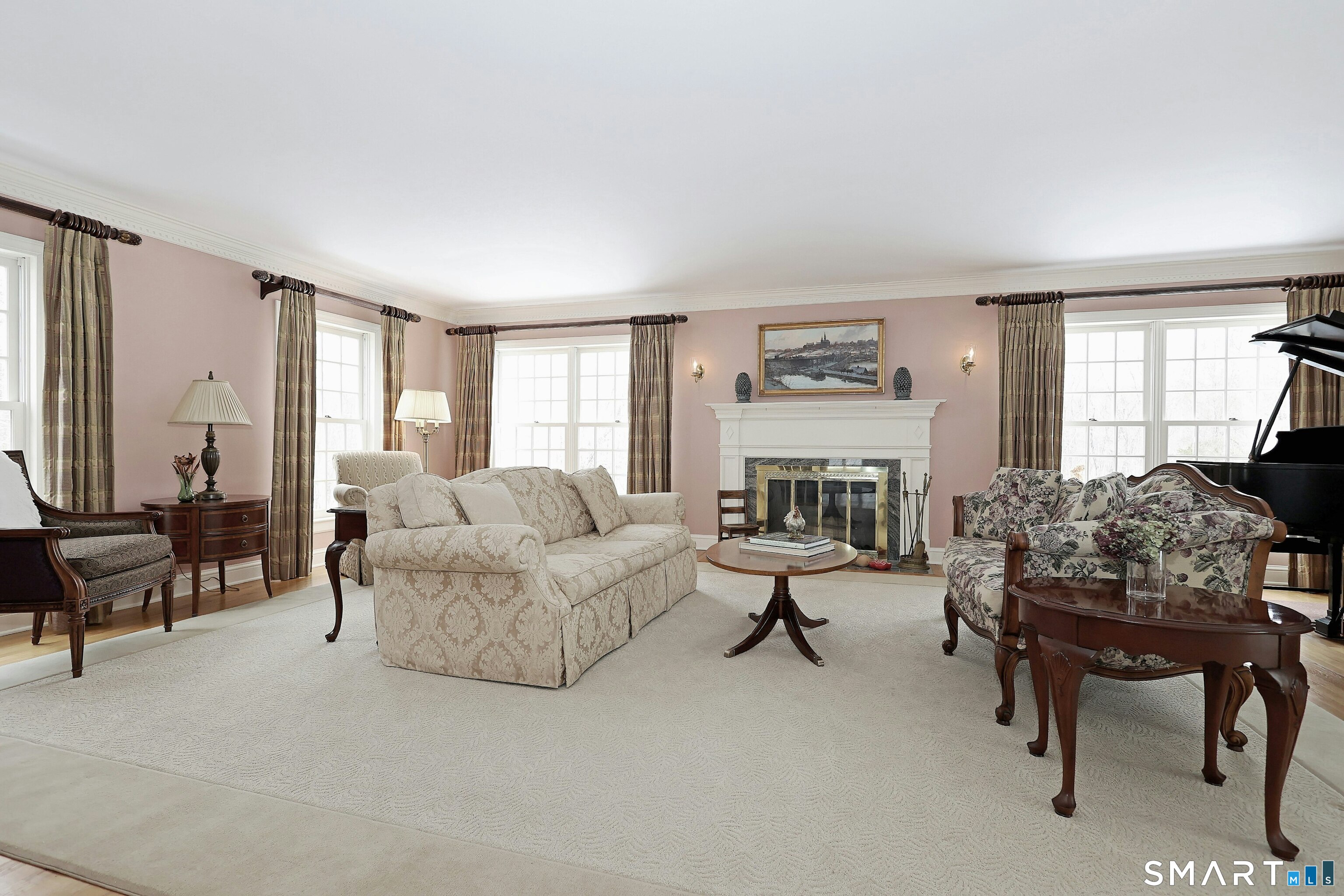 36-40 Fox Run Road Redding, CT 06896 - Photo 10 of 40 a living room with furniture and a fireplace