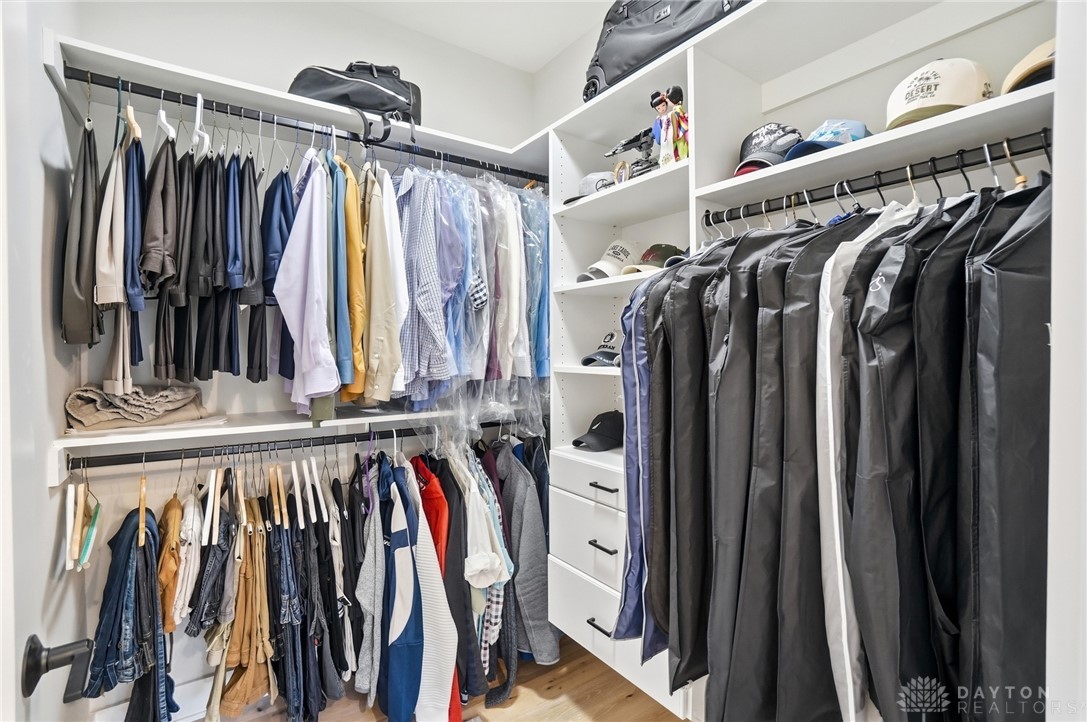 1247 Normandy Rue Dayton, OH 45458 - Photo 30 of 76 This organized walk-in closet offers extensive storage solutions, maximizing space for an expansive wardrobe.