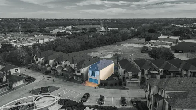 an aerial view of a city