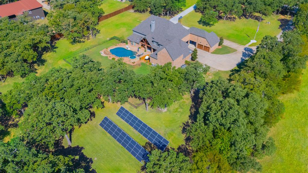 594 Turner Warnell Road Mansfield, TX 76063 - Photo 3 of 38 View from above of property with a pool