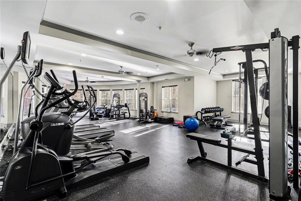 1319 Westchester Ridge Northeast Atlanta, GA 30329 - Photo 33 of 42 a view of a room with gym equipment