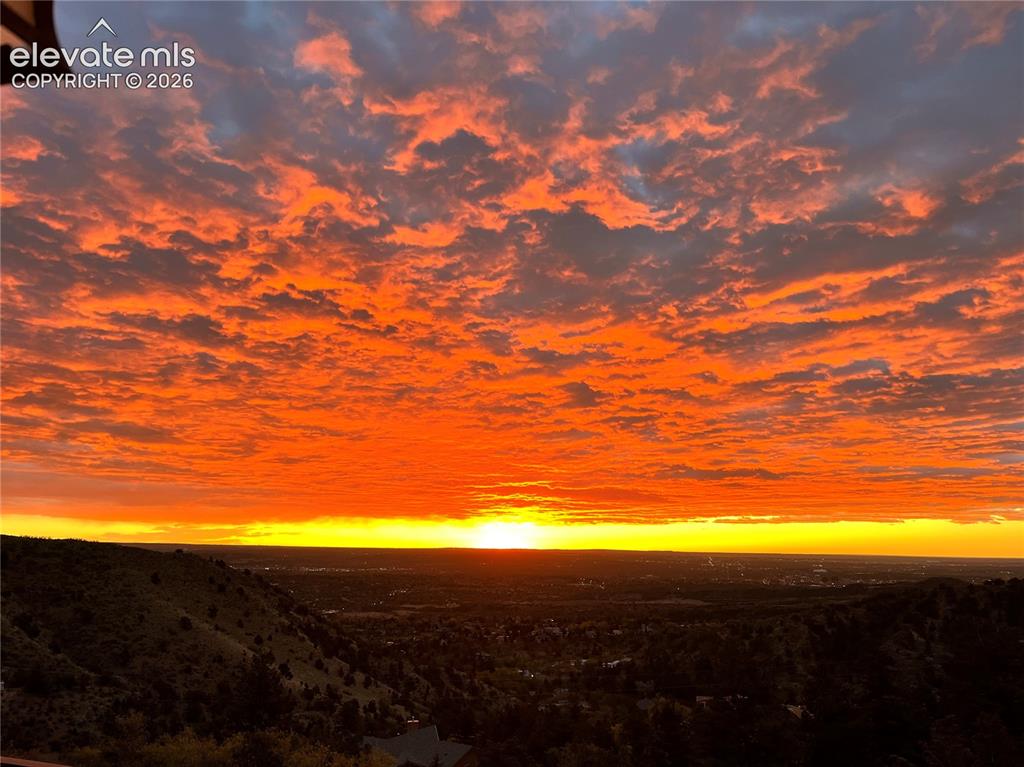 858 Oak Ridge Road Manitou Springs, CO 80829 - Photo 16 of 50 View from the deck during a sunset