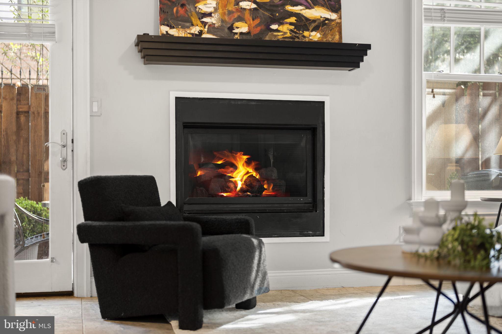 220 Gaskill Street Philadelphia, PA 19147 - Photo 11 of 60 Cozy warmth by the modern fireplace.