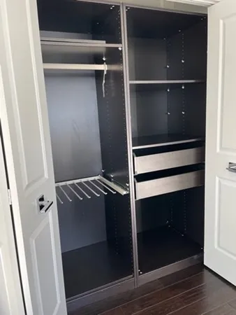 a close view of closet