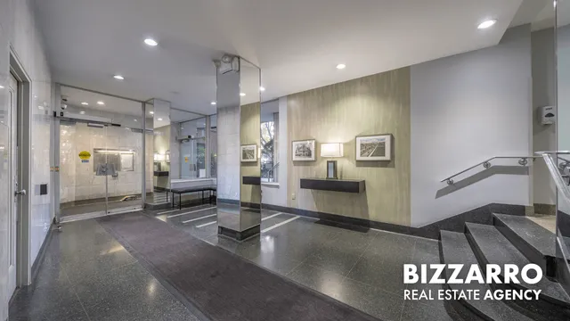 a view of a hallway with entryway