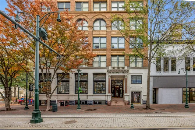 a front view of a building