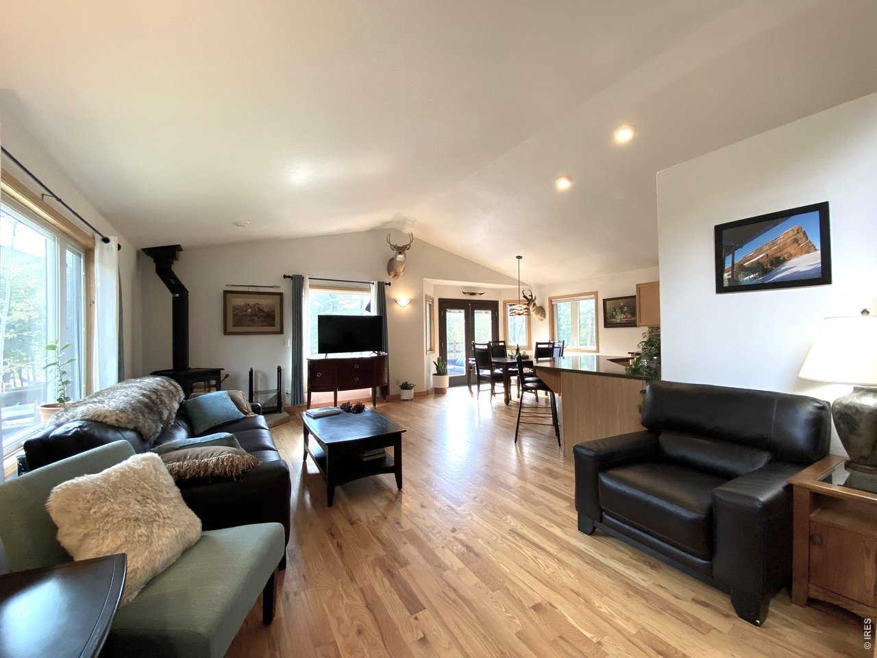 28 Valley View Lane Evergreen, CO 80439 - Photo 12 of 37 a living room with furniture and wooden floor