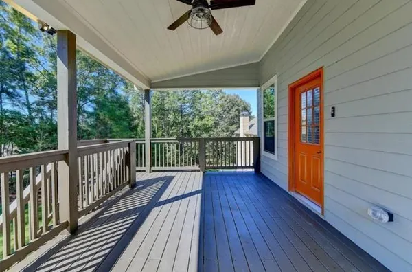 a view of deck with wooden floor and outdoor space