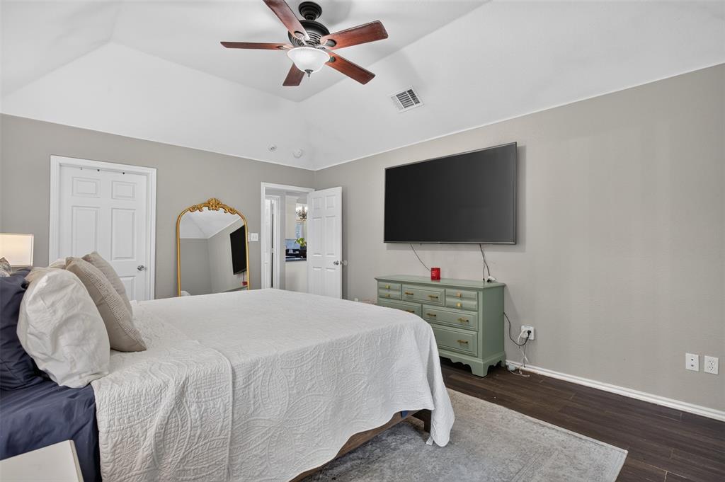 100 Radecke Road Krum, TX 76249 - Photo 24 of 29 Vaulted ceiling with a ceiling fan