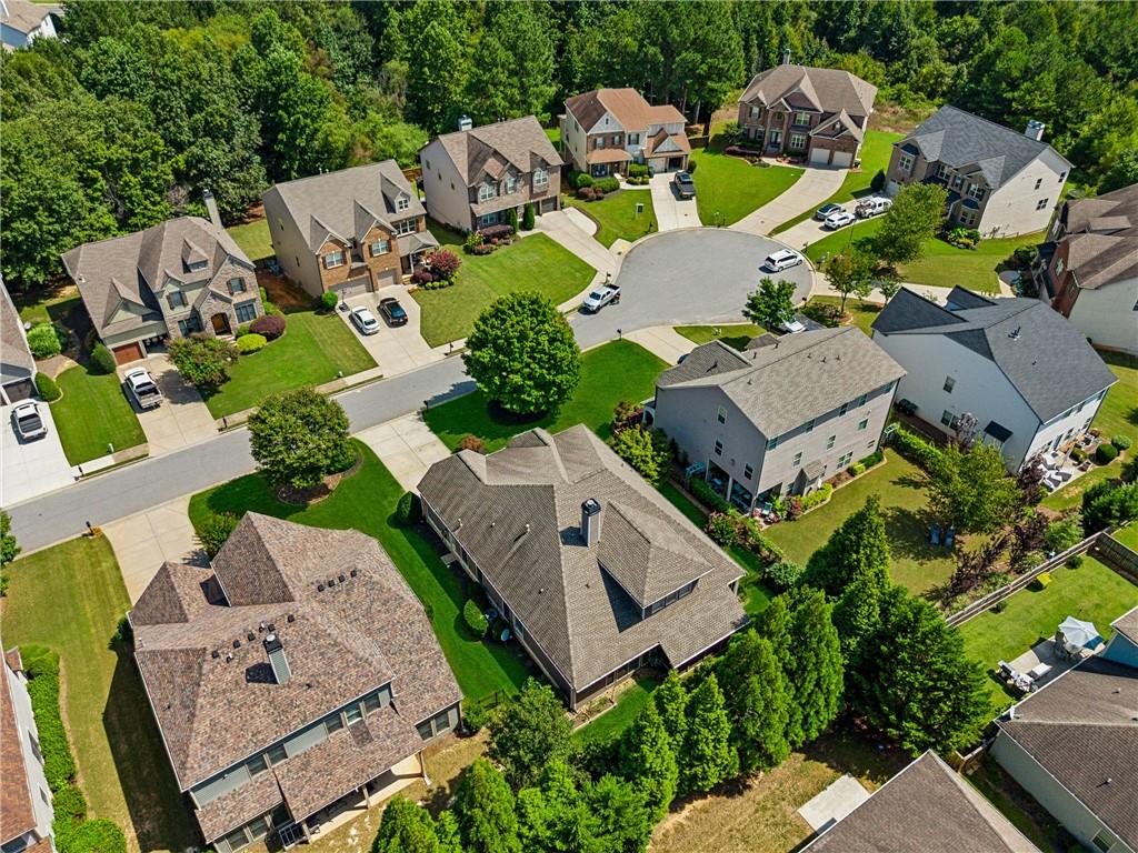4865 Chase Lane Cumming, GA 30040 - Photo 62 of 70 an aerial view of a house with a garden
