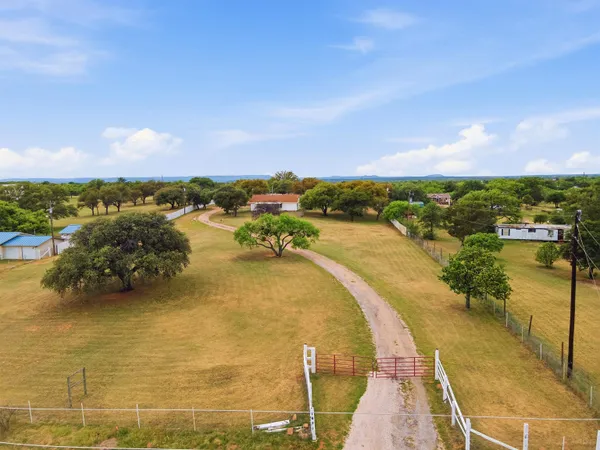 a view of a lake and city