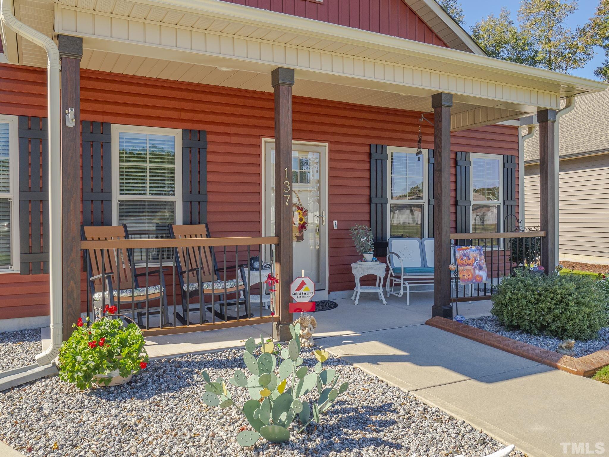 a view of a house with sitting area