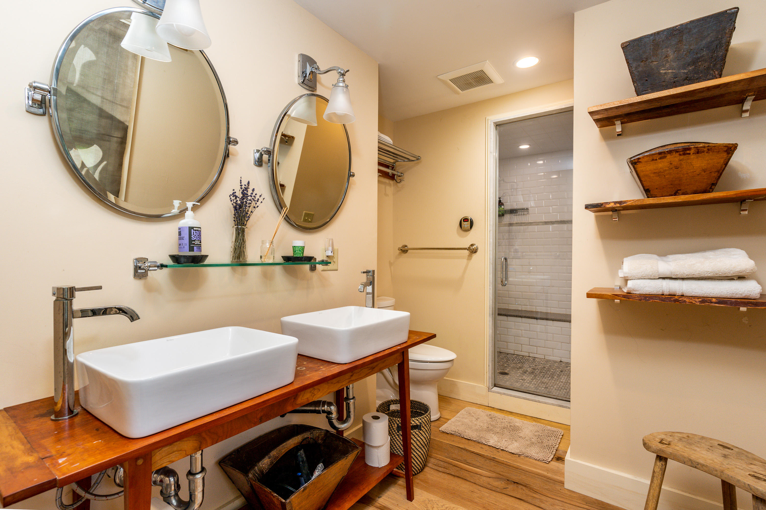 120 Bridge Road Eastham, MA 02642 - Photo 15 of 48 a bathroom with a sink and a mirror
