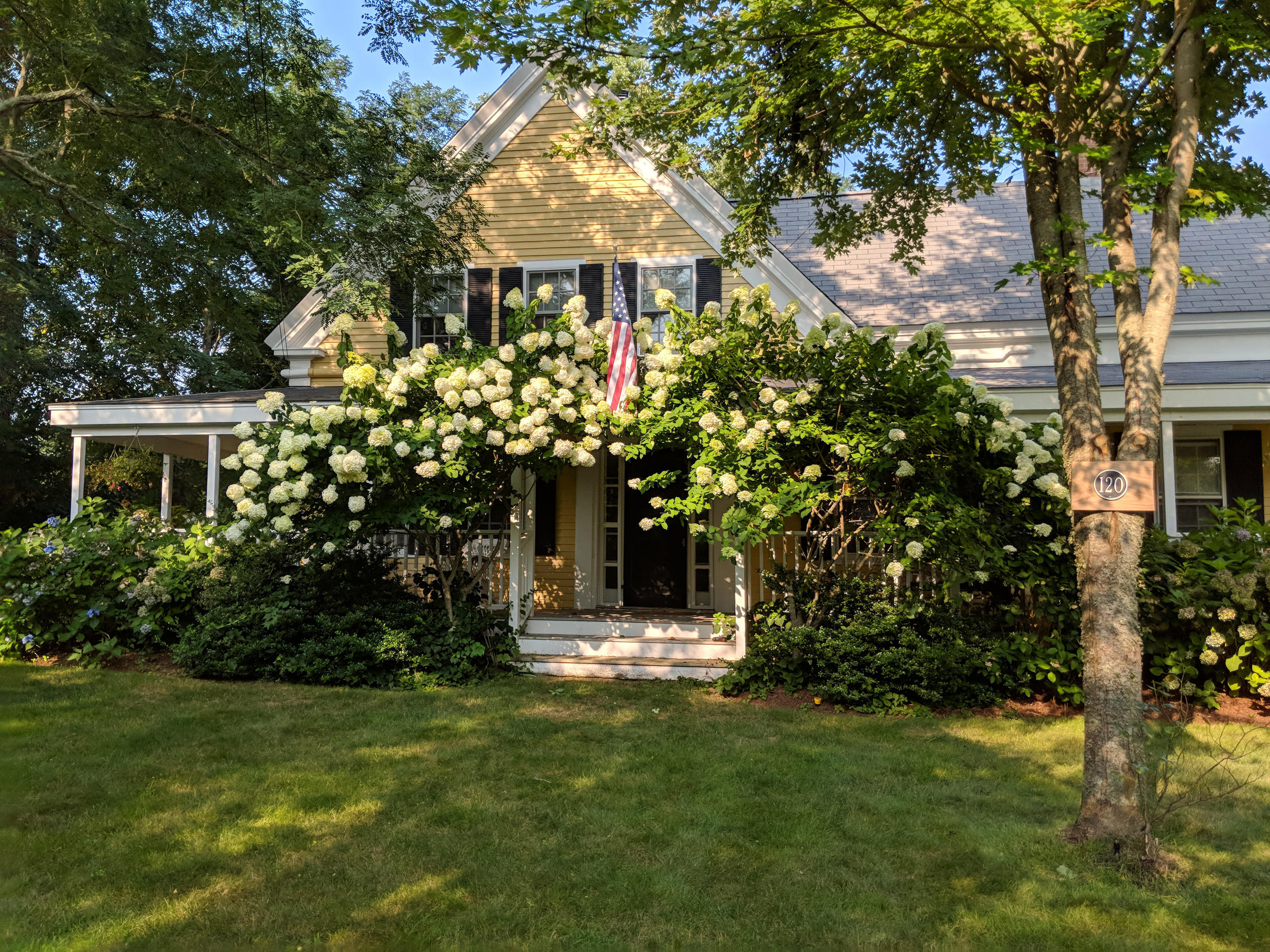 120 Bridge Road Eastham, MA 02642 - Photo 3 of 48 a front view of a house with a garden