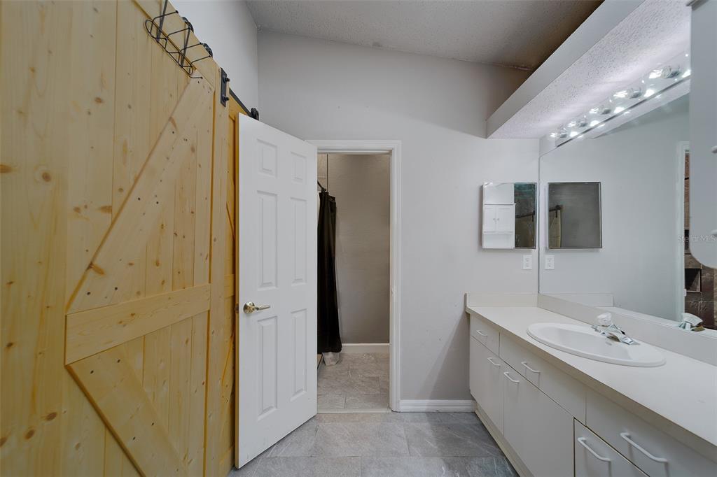9241 Jake's Path Largo, FL 33771 - Photo 8 of 46 a bathroom with a double vanity sink and mirror