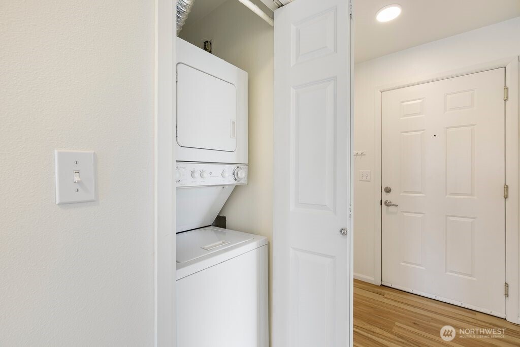 2101 North 55th Street, Unit 201 Seattle, WA 98103 - Photo 17 of 24 a view of washer and dryer